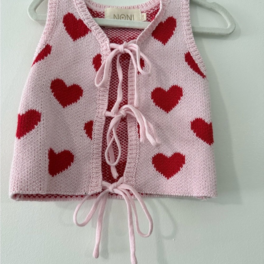 Kids Pink Heart Tank Top